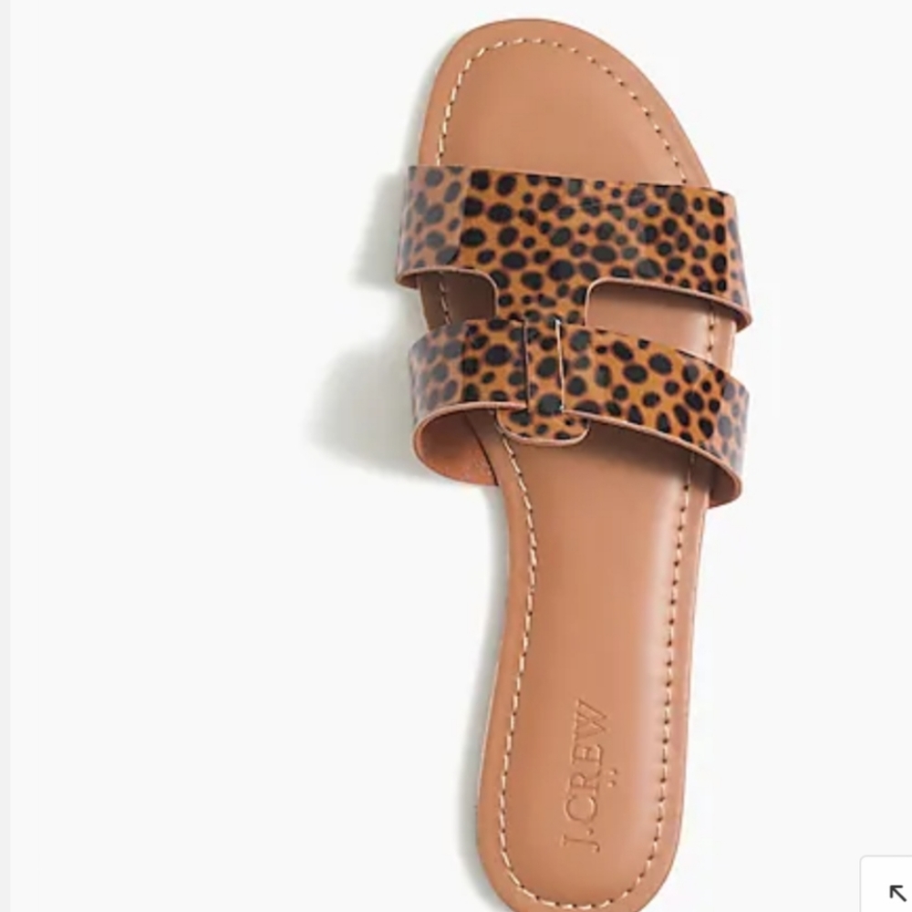 J CREW TORTOISE BEACHSIDE SLIDE SANDALS - Picture 2 of 4